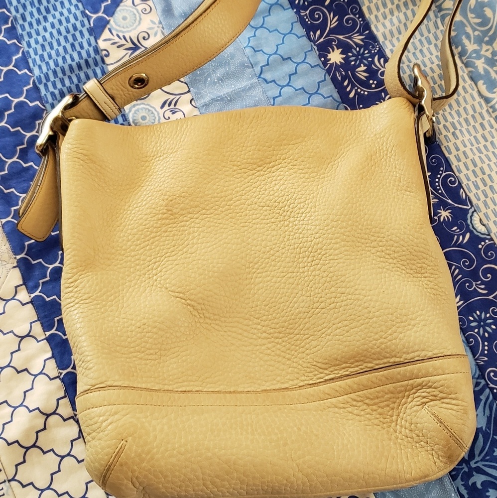 Coach bag, hobo style, tan